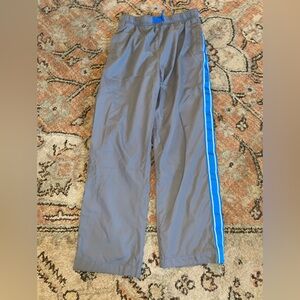 Lands' End Gray Joggers with Blue Stripe
